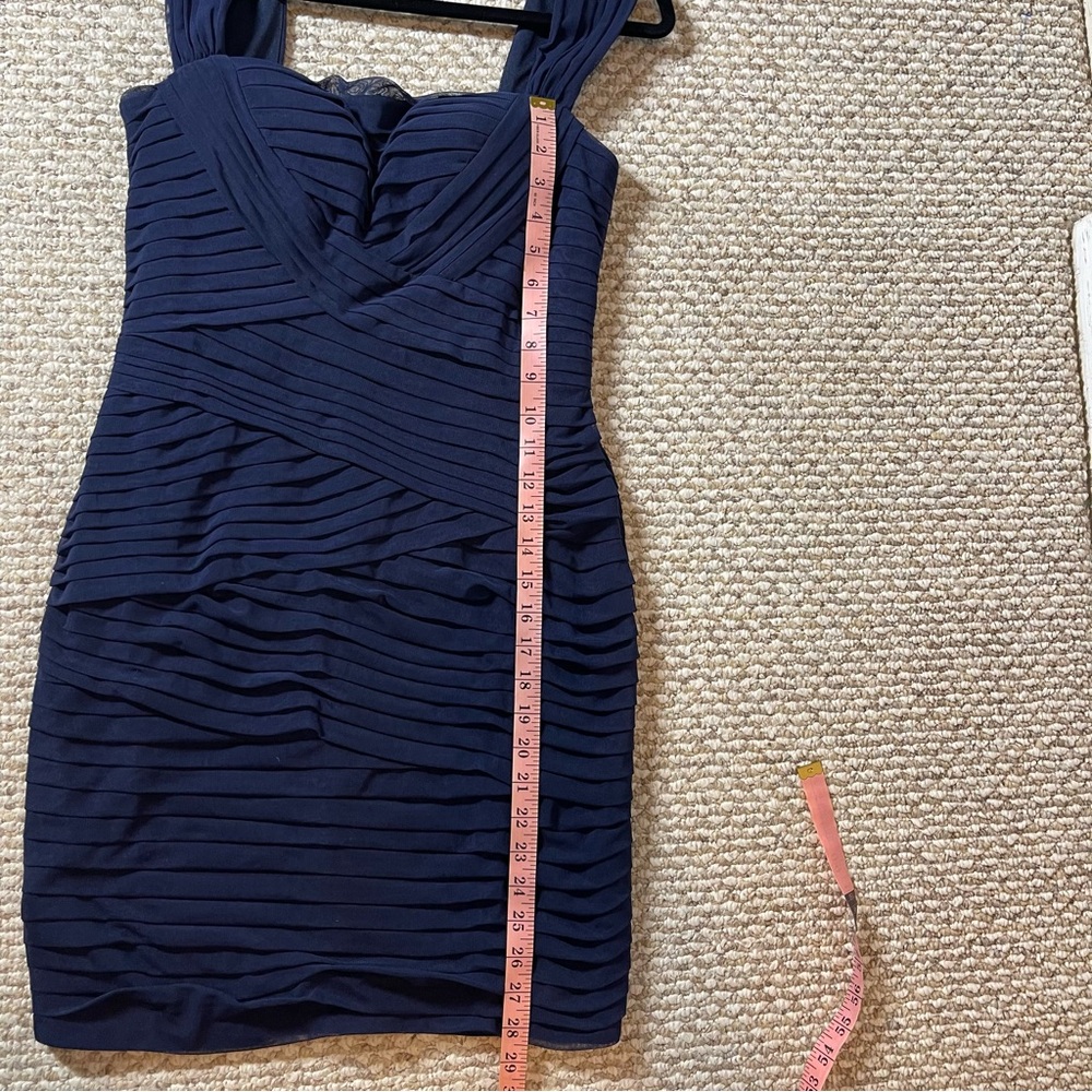Xscape Navy Cocktail Dress - Picture 8 of 10